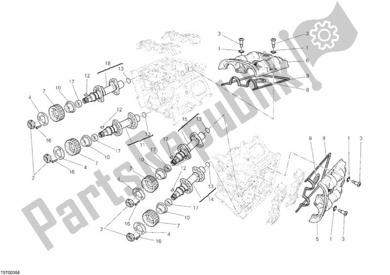 Toutes les pièces pour le Arbre à Cames du Ducati Streetfighter S USA 1100 2010